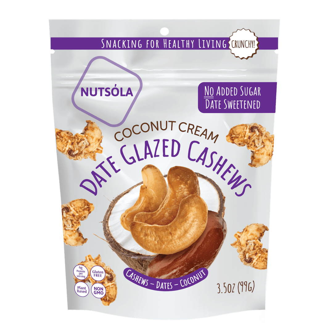 Coconut Cream Cashews - Date Glazed Cashews | NUTSÓLA